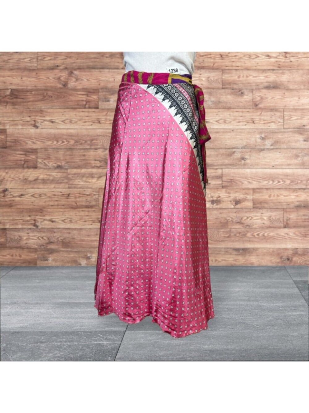 Boho Wrap Skirt Double Layer Sari Multi Wear 36 Travel Resort Festival Hippie - Picture 5 of 5